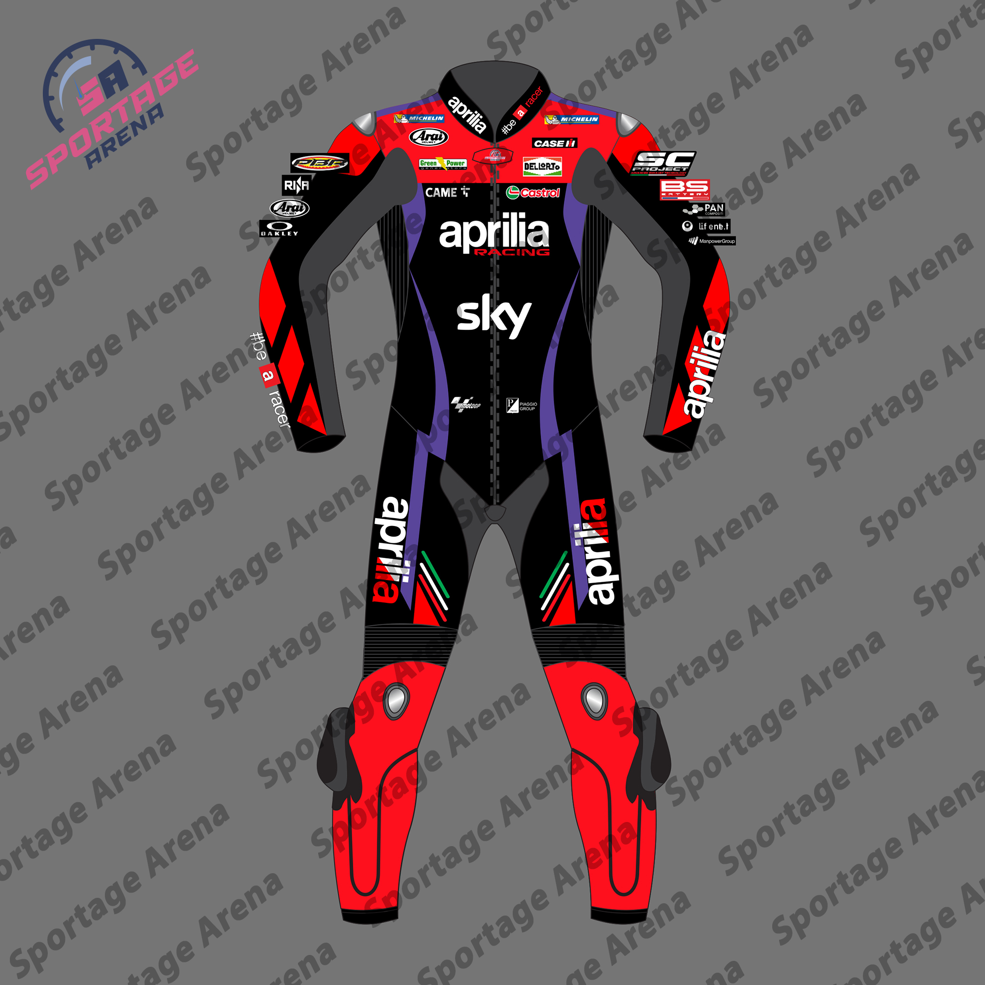 MAVERICK VINALES APRILIA MOTOGP 2024 MOTORBIKE LEATHER RACING SUIT FRONT MAVERICK VINALES APRILIA MOTOGP 2024 MOTORBIKE LEATHER RACING SUIT FRONT