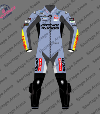 Alex Marquez MotoGP Team Gresini 2025 Motorcycle Leather Racing Suit Front
