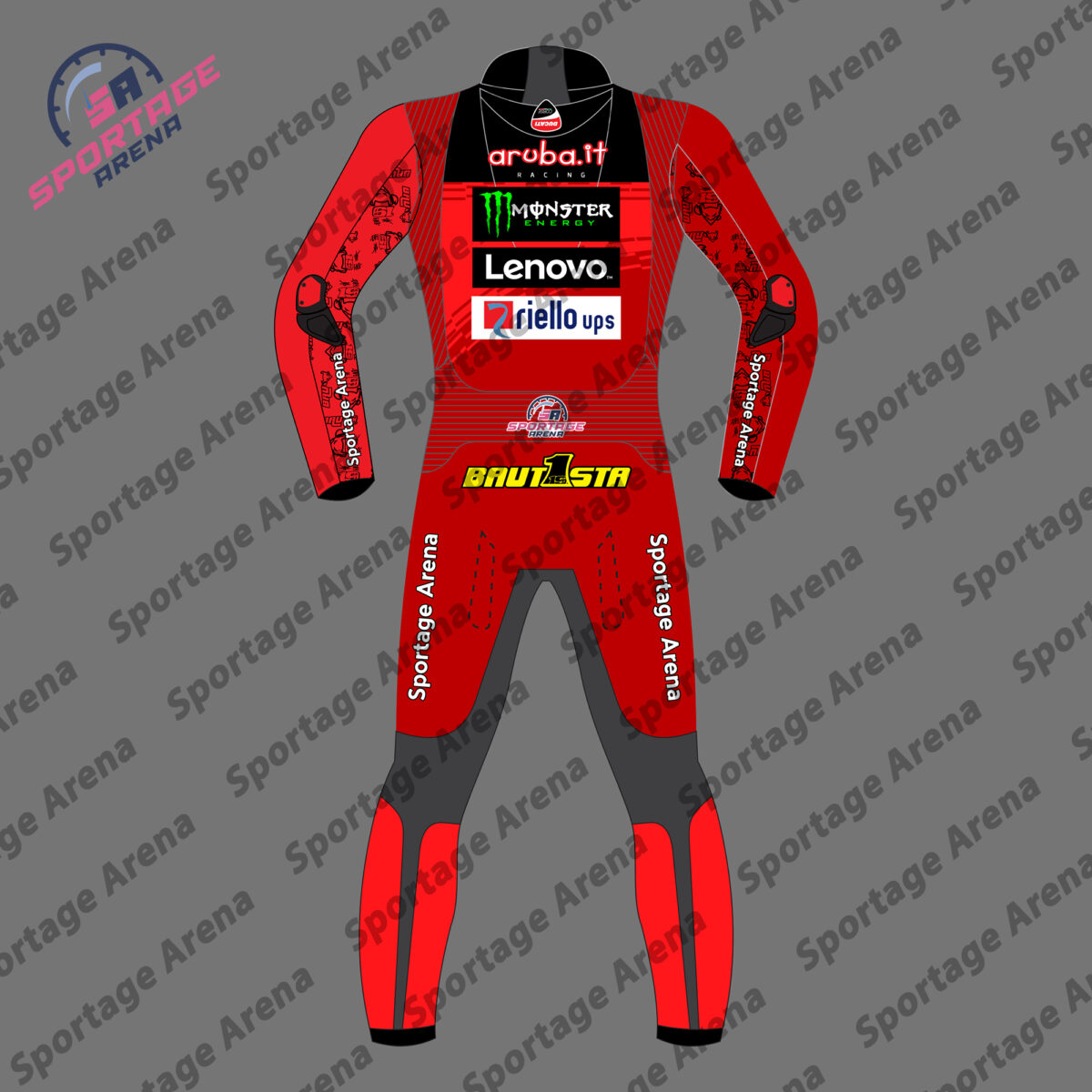 Alvaro Bautista Ducati Motorcycle Tracksuit SBK 2024 Motorcycle Riding Suit Back