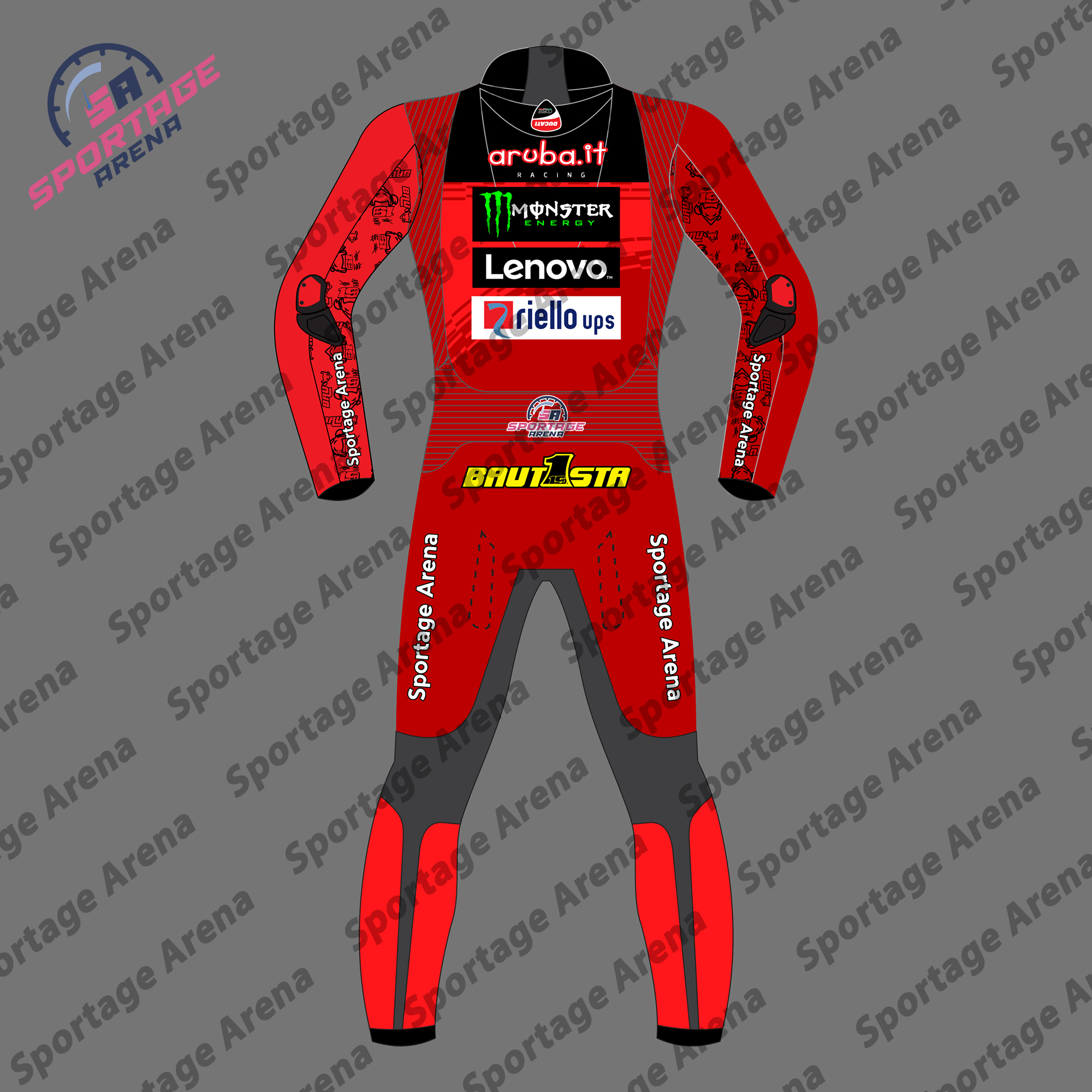 Alvaro Bautista Ducati Motorcycle Tracksuit SBK 2024 Motorcycle Riding Suit Back Alvaro Bautista Ducati Motorcycle Tracksuit SBK 2024 Motorcycle Riding Suit Back