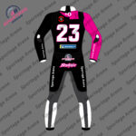 Black Enea Bastianini Winter Test 2025 Motorbike Leather Race Suit Back