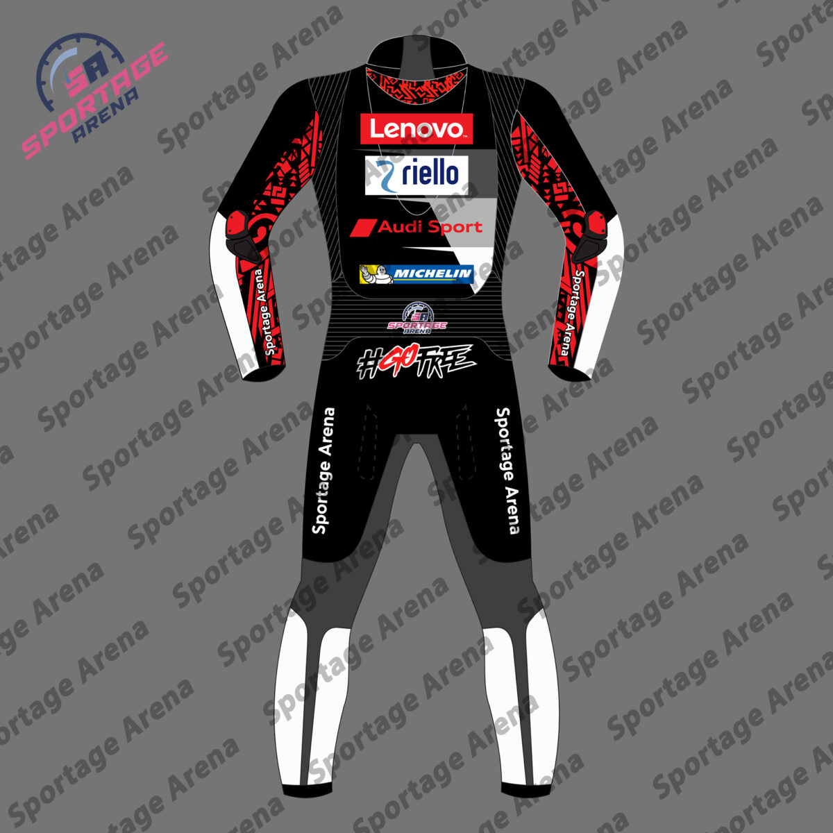 FRANCESCO BAGNIA DUCATI WINTER TEST 2024 RACE LEATHER SUIT BACK