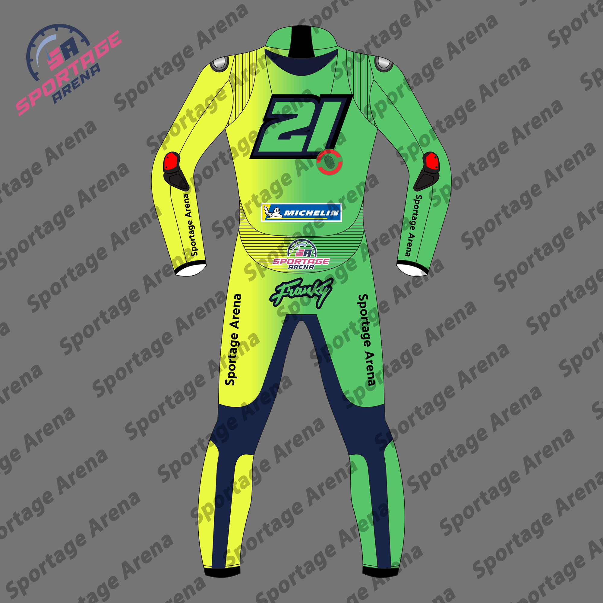 FRANKY WINTER TEST 2025 LEATHER MOTORBIKE SUIT BACK FRANKY WINTER TEST 2025 LEATHER MOTORBIKE SUIT BACK