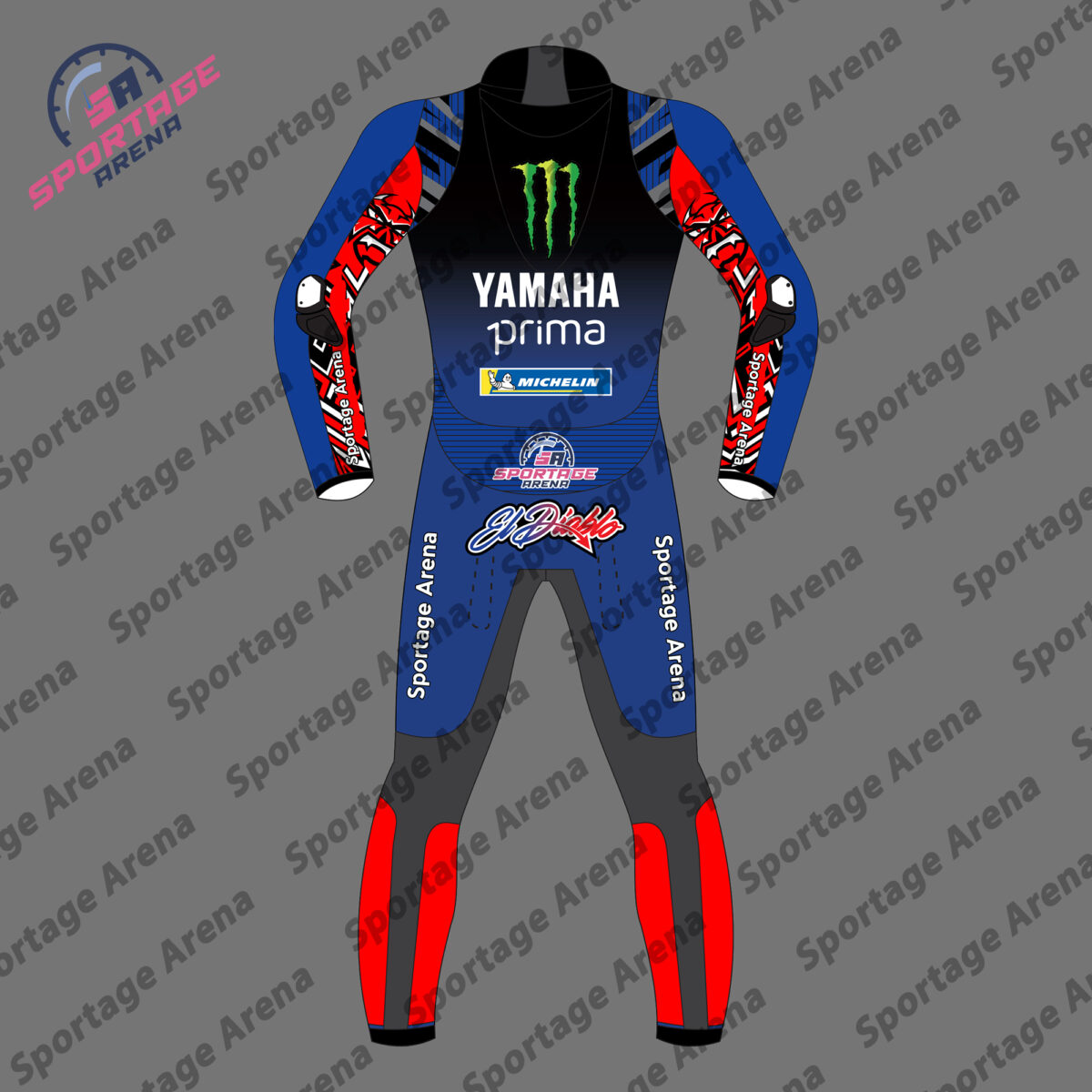 Fabio Quartararo GP Monster Energy 2025 Yamaha Riding Suit Back