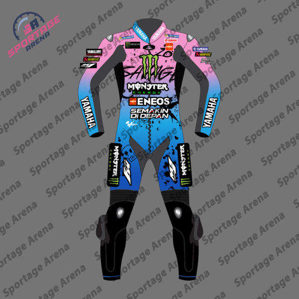 Fabio Quartararo Yamaha French GP 2024 Motorcycle Leather Race Suit Front