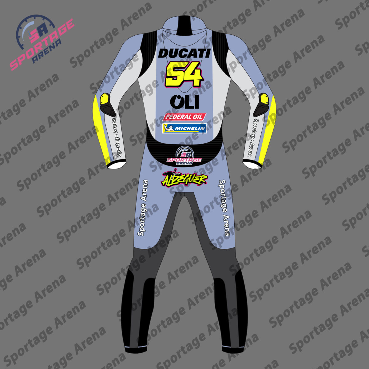 Fermin Aldeguer Ducati MotoGP 2025 Team Gresini Racing Suit Back