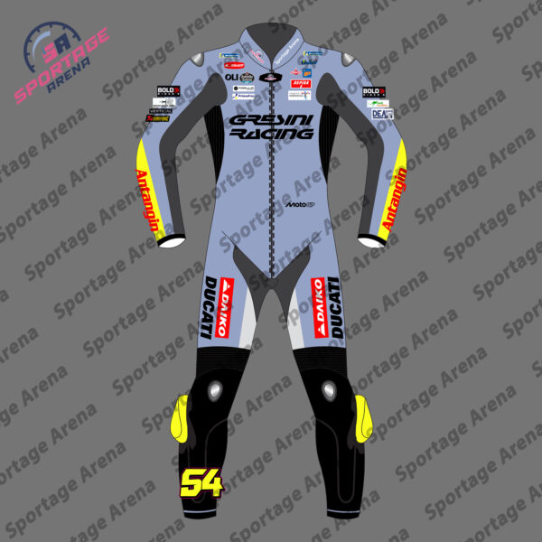 Fermin Aldeguer Ducati MotoGP 2025 Team Gresini Racing Suit Front