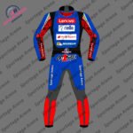 Francesco Bagnaia Blue Ducati MotoGP 2024 Motorcycle Leather Suit Back