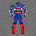 Francesco Bagnaia Blue Ducati MotoGP 2024 Motorcycle Leather Suit Front