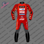 Francesco Bagnaia MotoGP Ducati Motorcycle Leather Race Suit 2025 Back
