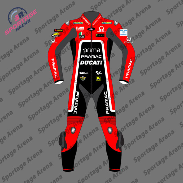 Franco Morbidelli Ducati British GP 2024 Motorbike Leather Race Suit Front