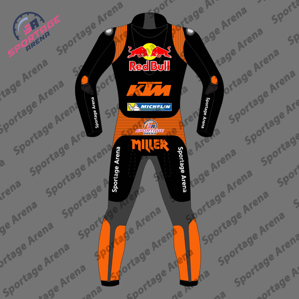 JACK MILLER KTM RED BULL MOTOGP 2024 LEATHER SUIT BACK