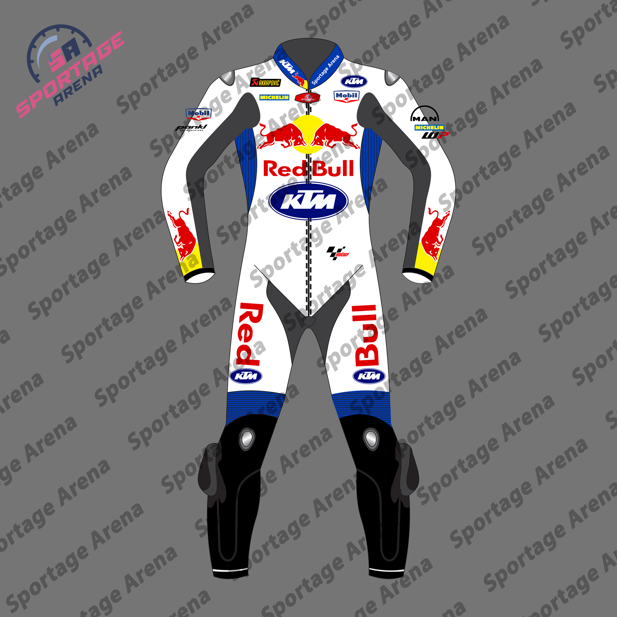 Jack Miller KTM British GP 2024 Leather Motorcycle Suit Front Jack Miller KTM British GP 2024 Leather Motorcycle Suit Front