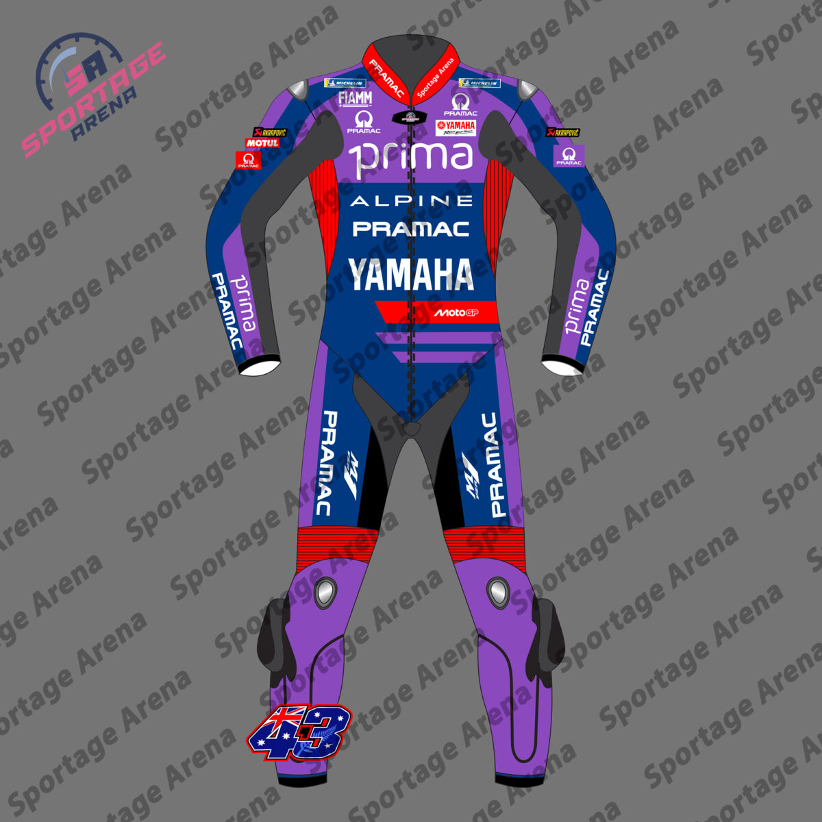 Yamaha Jack Miller Pramac 2025 MotoGP Leather Racing Suit Front