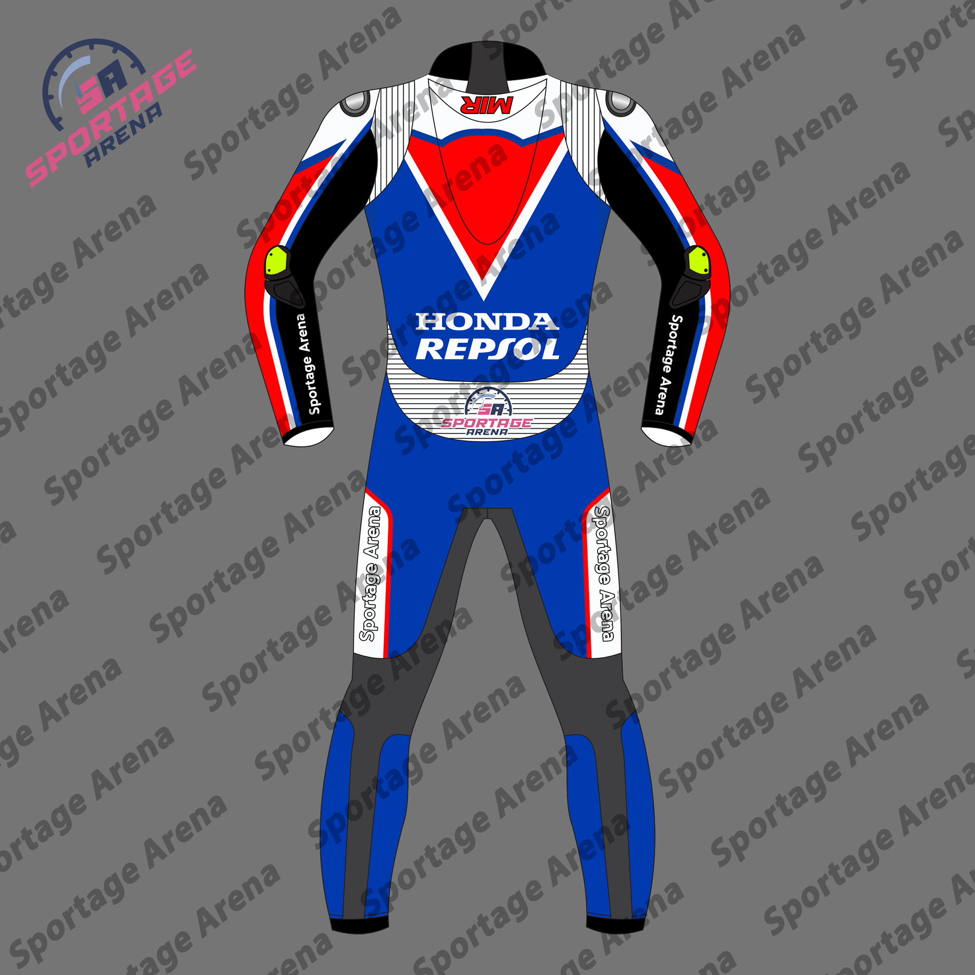 Joan Mir Honda British GP 2024 Leather Race Suit Back Joan Mir Honda British GP 2024 Leather Race Suit Back