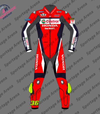 Joan Mir Honda 2025 MotoGP Motorbike Racing Leather Suit Front