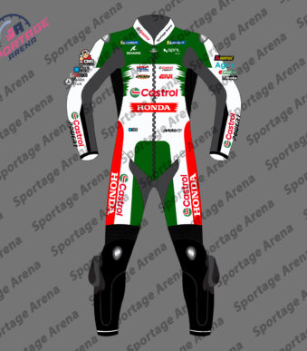 Johann Zarco Honda Castrol 2025 Leather Racing Suit Front