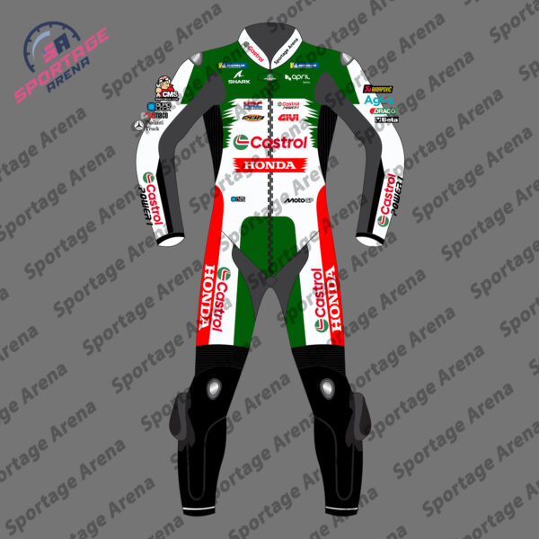 Johann Zarco Honda Castrol 2025 Leather Racing Suit Front