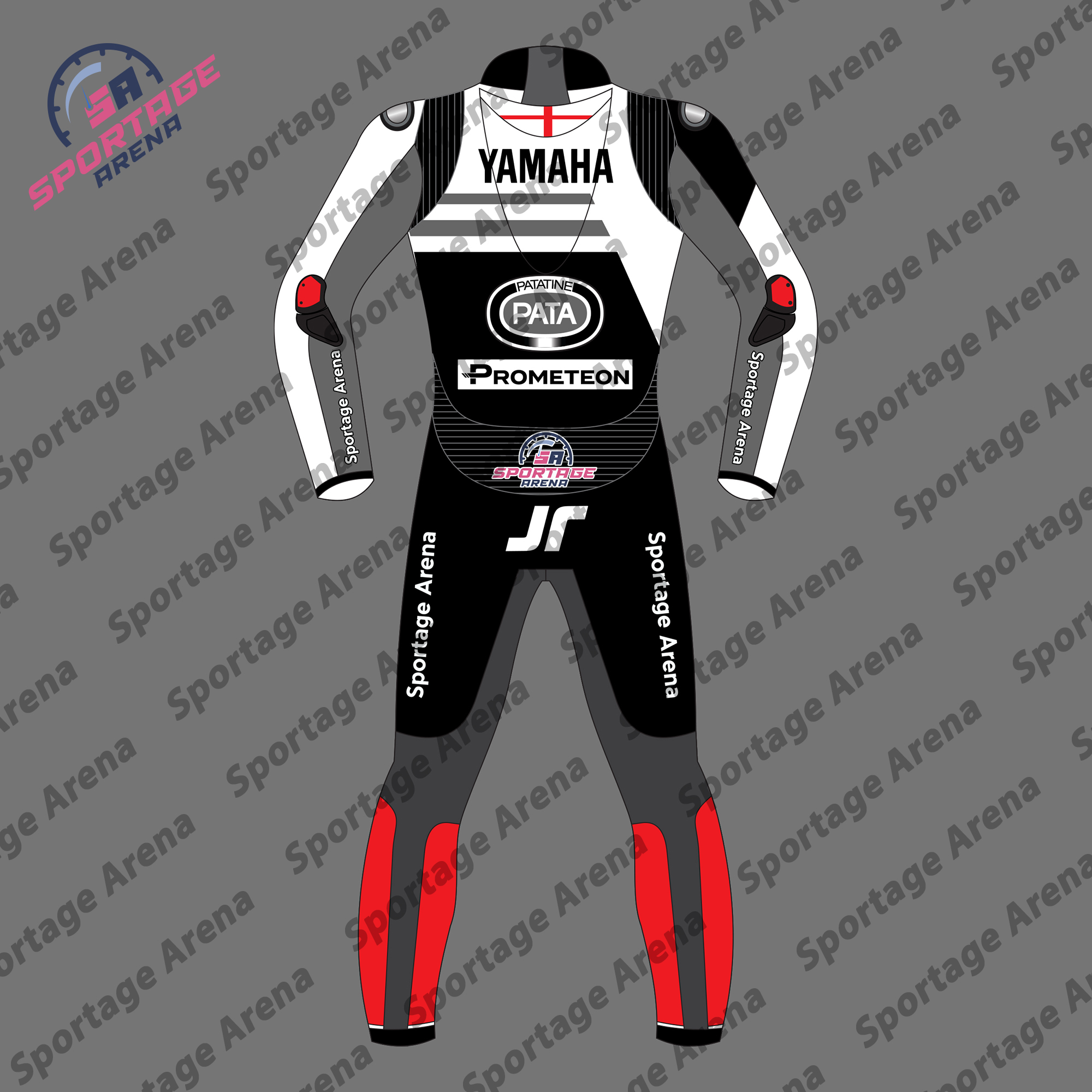 Jonathan Rea Yamaha Winter Test 2024 Motorcycle Racing Suit Back Jonathan Rea Yamaha Winter Test 2024 Motorcycle Racing Suit Back