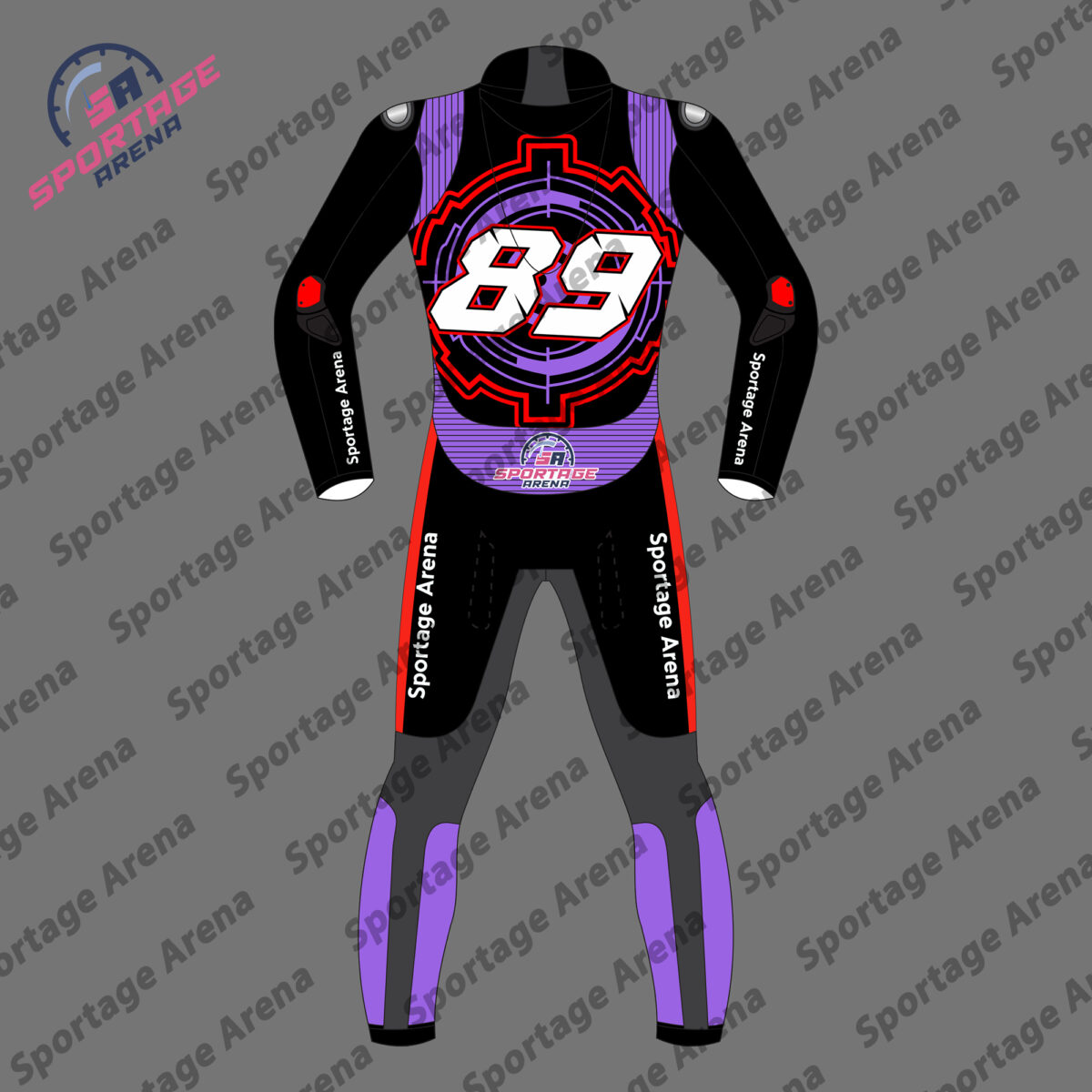 Jorge Martin Winter Test MotoGP 2025 Leather Riding Suit Back