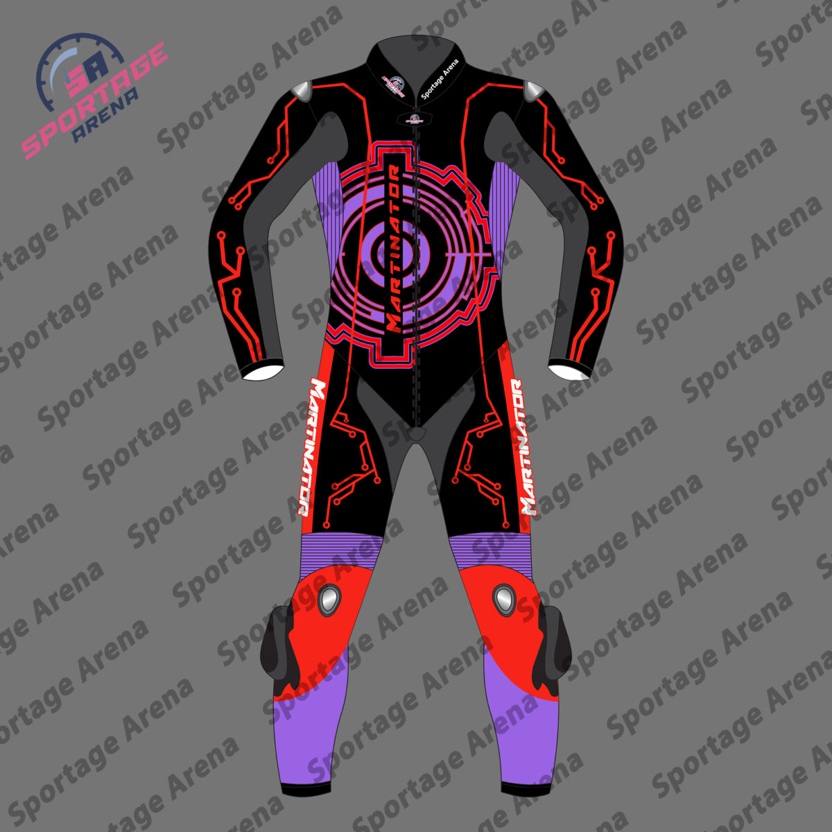 Jorge Martin Winter Test MotoGP 2025 Leather Riding Suit Front