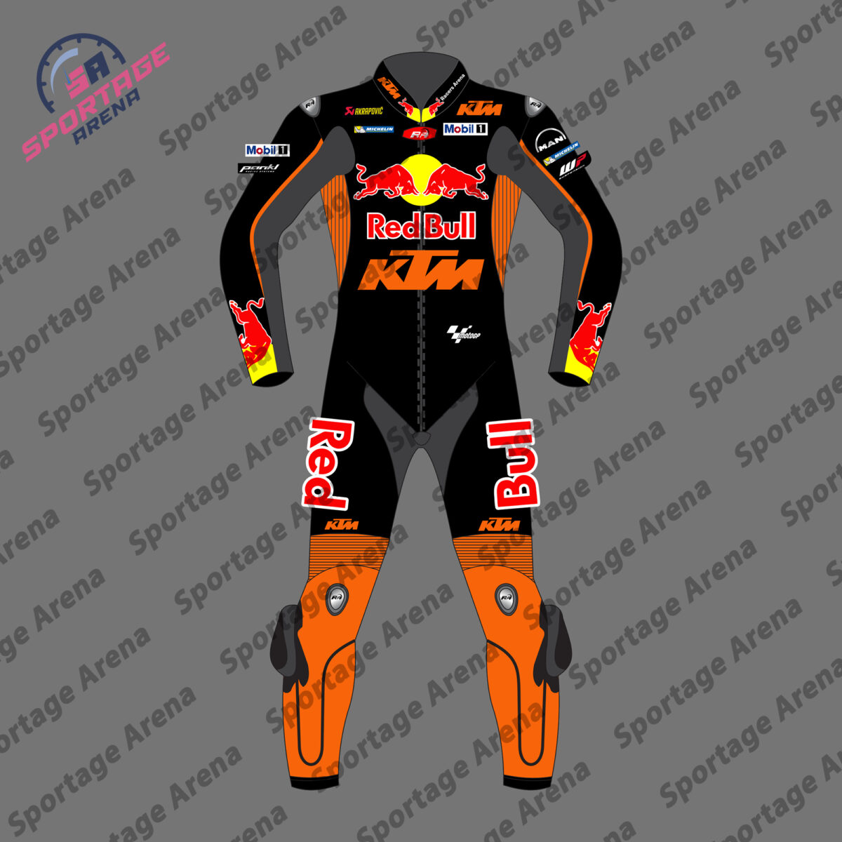 KTM BRAD BINDER MOTOGP 2024 MOTORCYCLE RACE LEATHER SUIT FRONT