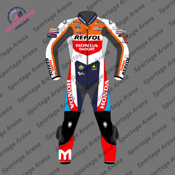 Luca Marini Honda Repsol MotoGP 2024 Motorcycle Leather Suit Front
