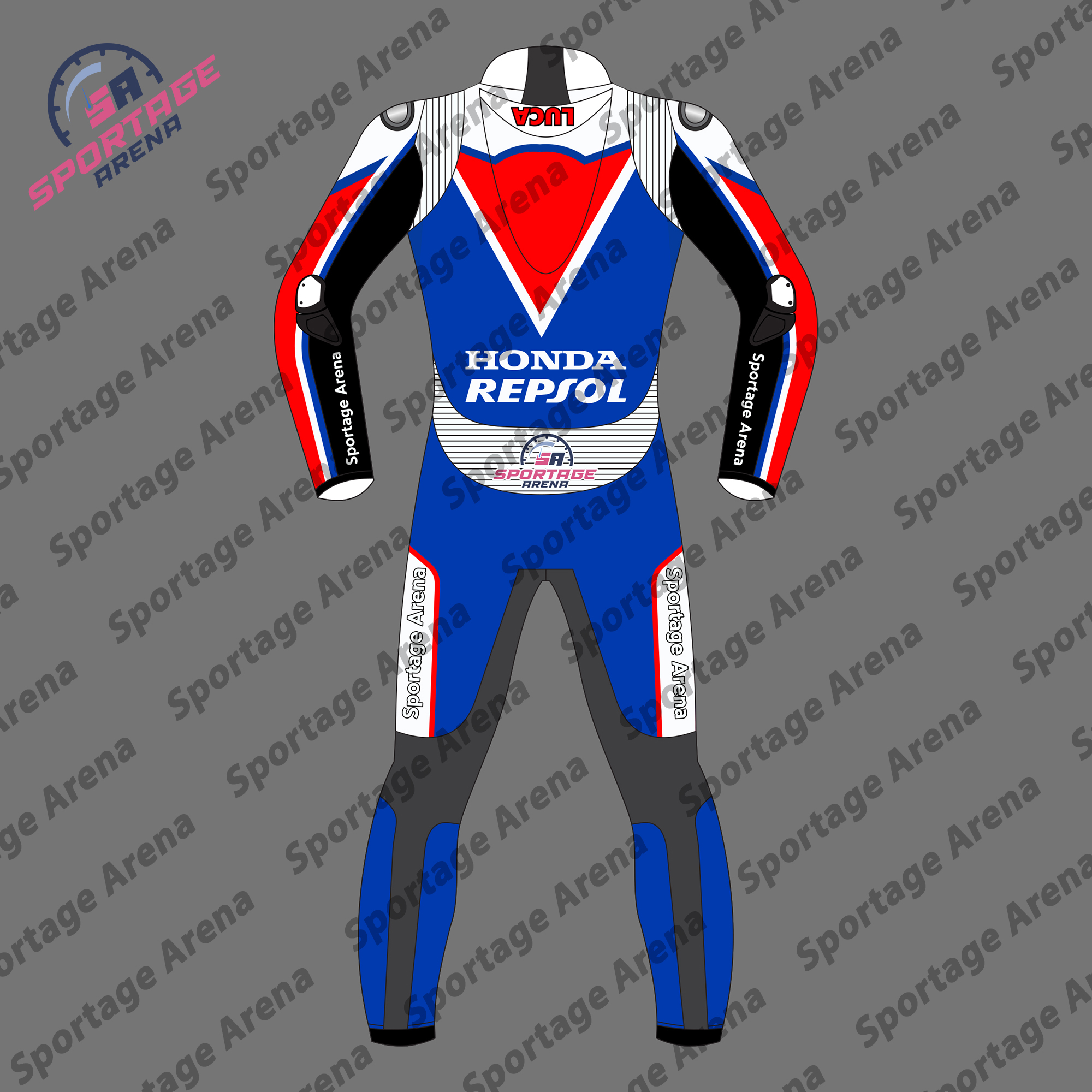 Luca Mrini British GP 2024 Motorbike Rading Suit Back Luca Mrini British GP 2024 Motorbike Rading Suit Back
