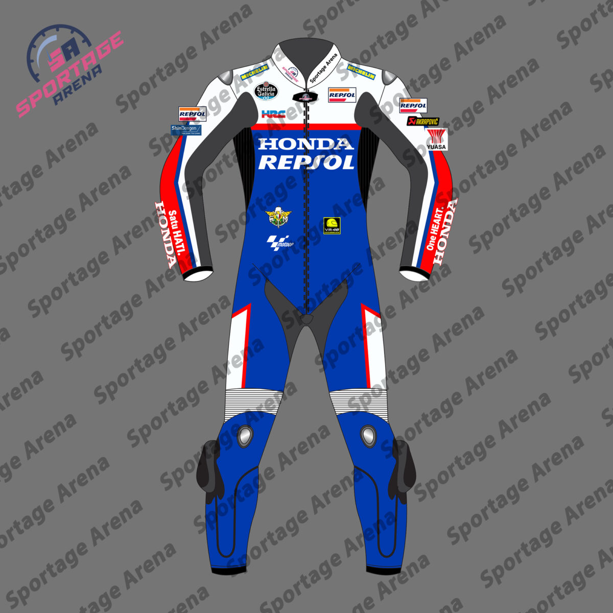 Luca Mrini British GP 2024 Motorbike Rading Suit Front