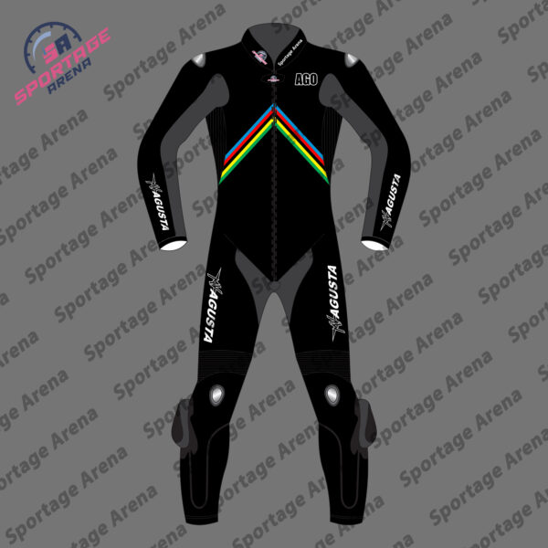 MV Agusta MotoGP design 2025 Motorbike Leather Racing Suit Front