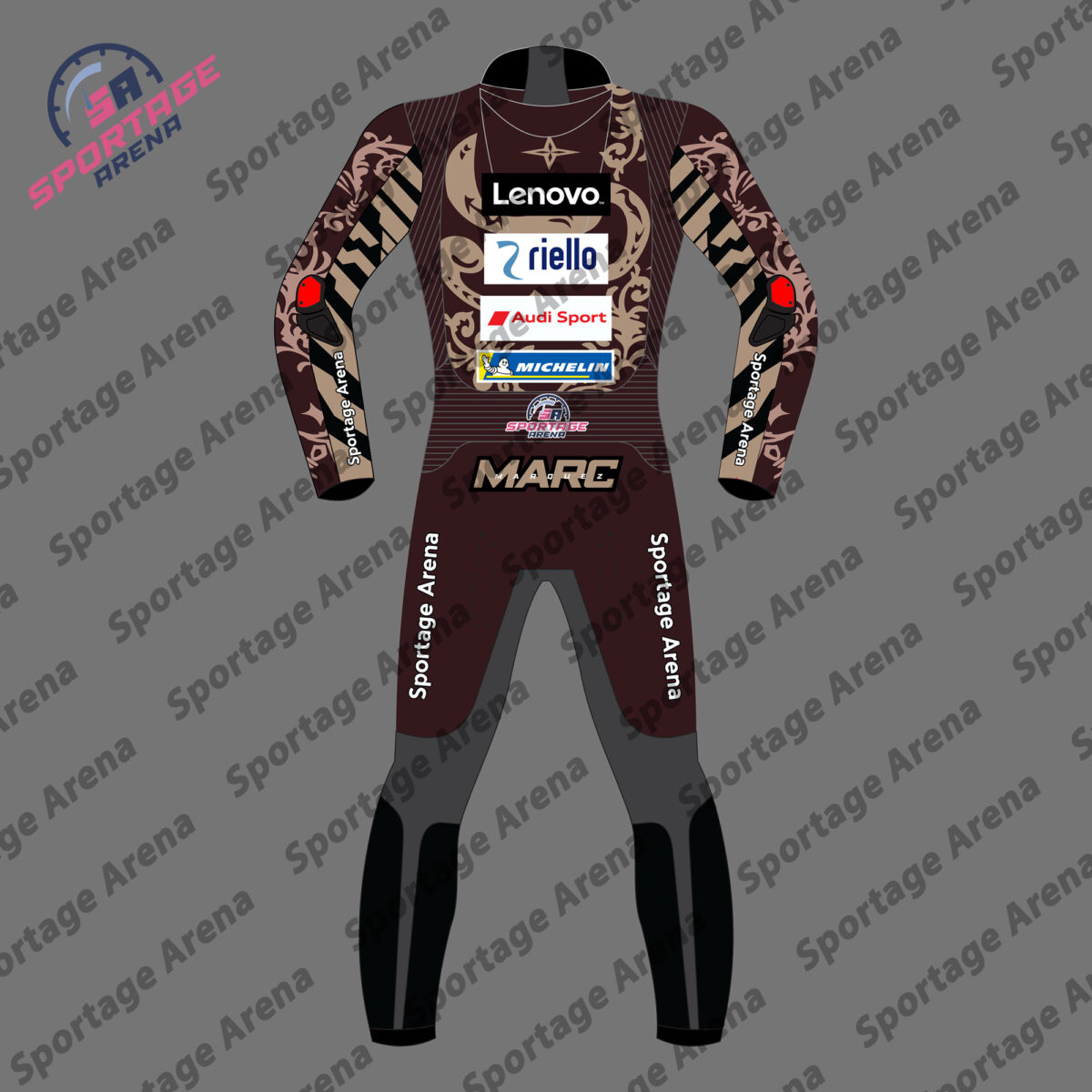 Marc Marquez MotoGP Ducati 2025 Motorbike Leather Race Suit Back