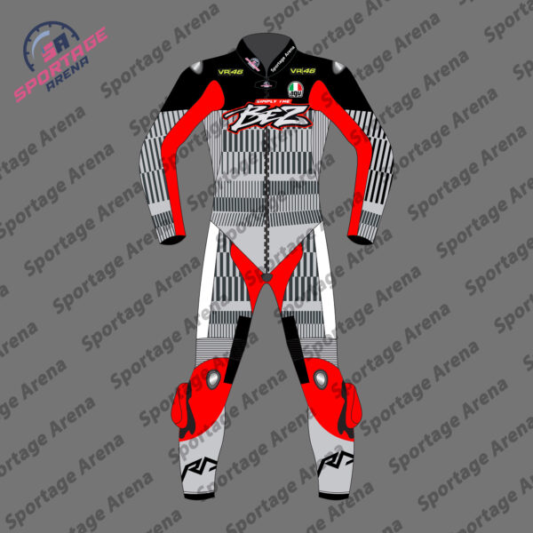 Marco Bezzecchi British GP 2024 Motorbike Leather Race Suit Front