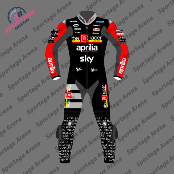 Maverick Vinales Aprilia British GP 2024 Motorcycle Racing Suit Front