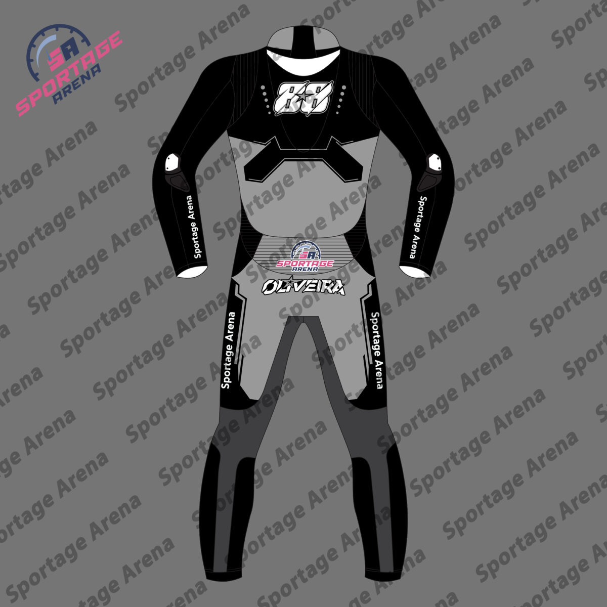 Miguel Oliveira Winter Test 2024 Motorcycle Leather Racing Suit Back