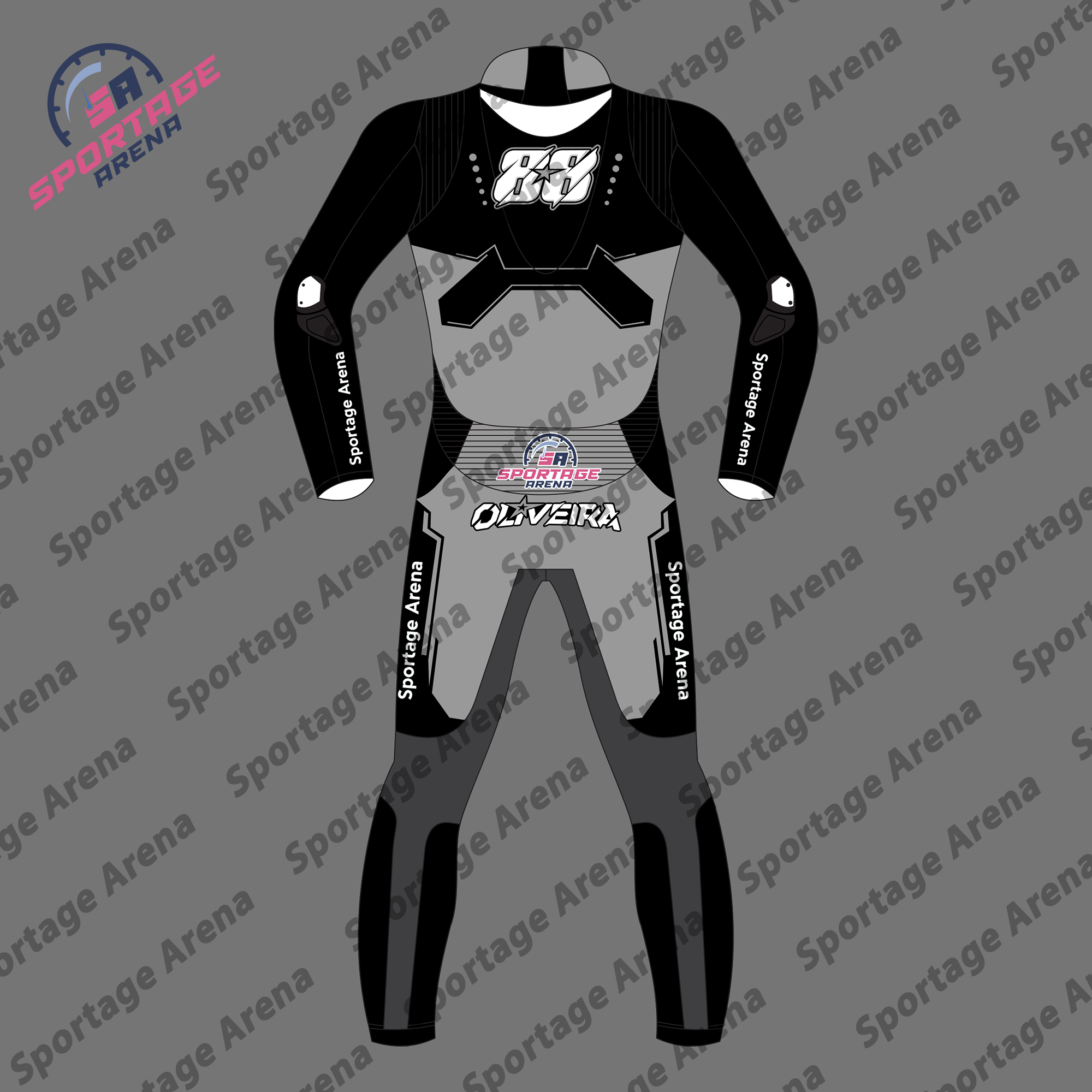 Miguel Oliveira Winter Test 2024 Motorcycle Leather Racing Suit Back Miguel Oliveira Winter Test 2024 Motorcycle Leather Racing Suit Back