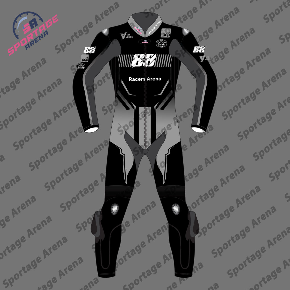 Miguel Oliveira Winter Test 2024 Motorcycle Leather Racing Suit Front
