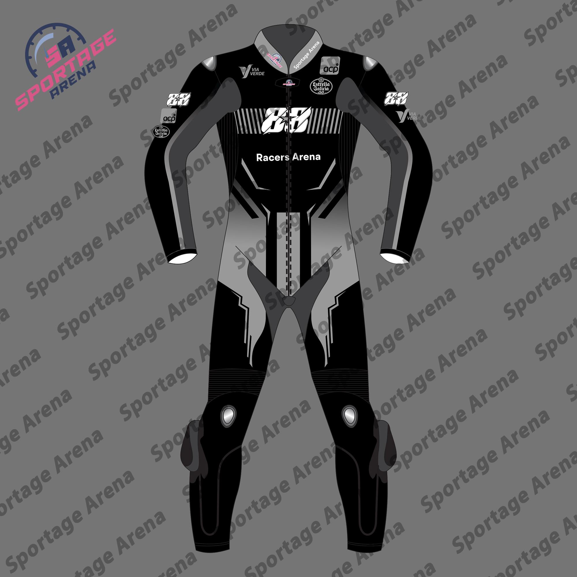 Miguel Oliveira Winter Test 2024 Motorcycle Leather Racing Suit Front Miguel Oliveira Winter Test 2024 Motorcycle Leather Racing Suit Front