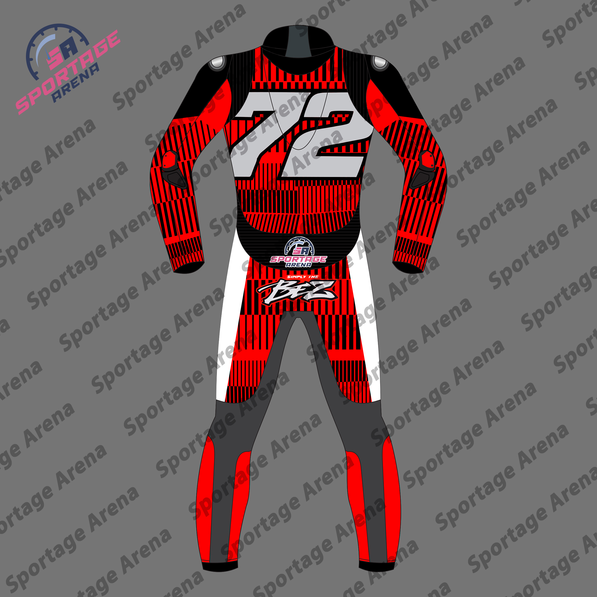Marco Bezzecchi 72 MotoGP winter test 2025 Racing Suit Back Marco Bezzecchi 72 MotoGP winter test 2025 Racing Suit Back