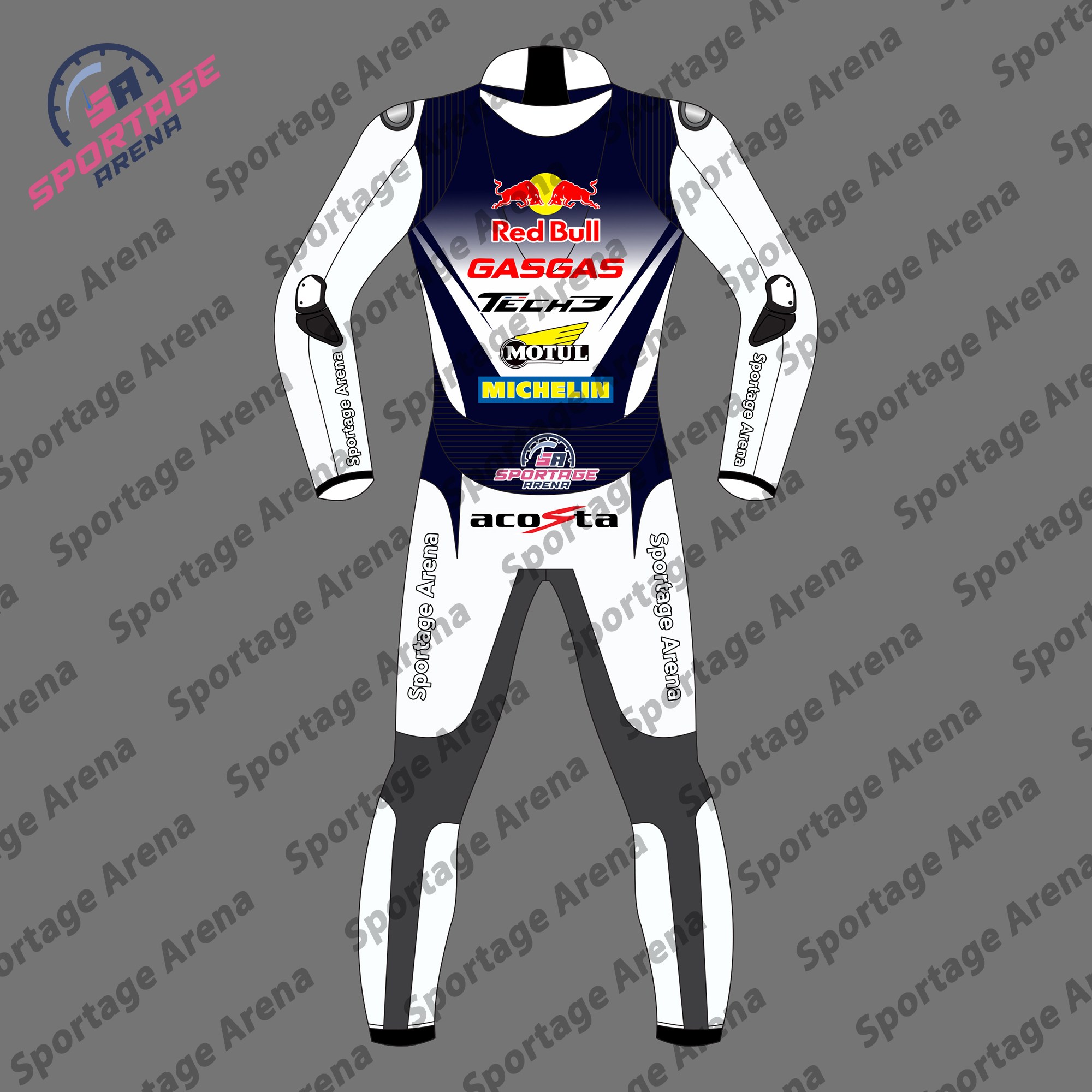 Pedro Acosta Ducati Red Bull British GP 2024 Motorbike Leather Suit Back Pedro Acosta Ducati Red Bull British GP 2024 Motorbike Leather Suit Back
