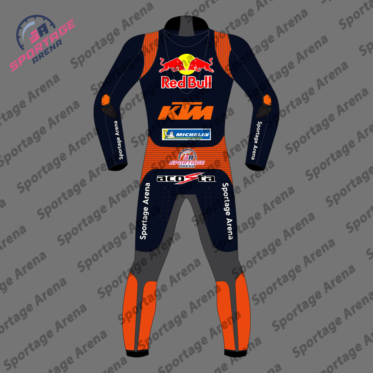 Pedro Acosta Redbull KTM 2025 Motorcycle Leather Race Suit Back