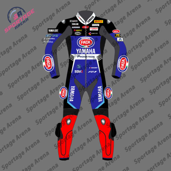 JONATHAN REA SBK YAMAHA 2024 MOTORCYCLE RACING SUIT FRONT