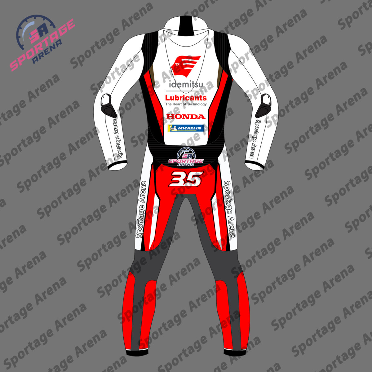 Somkiant Chantra LCR Honda 2025 Motorcycle Leather Racing Suit Back