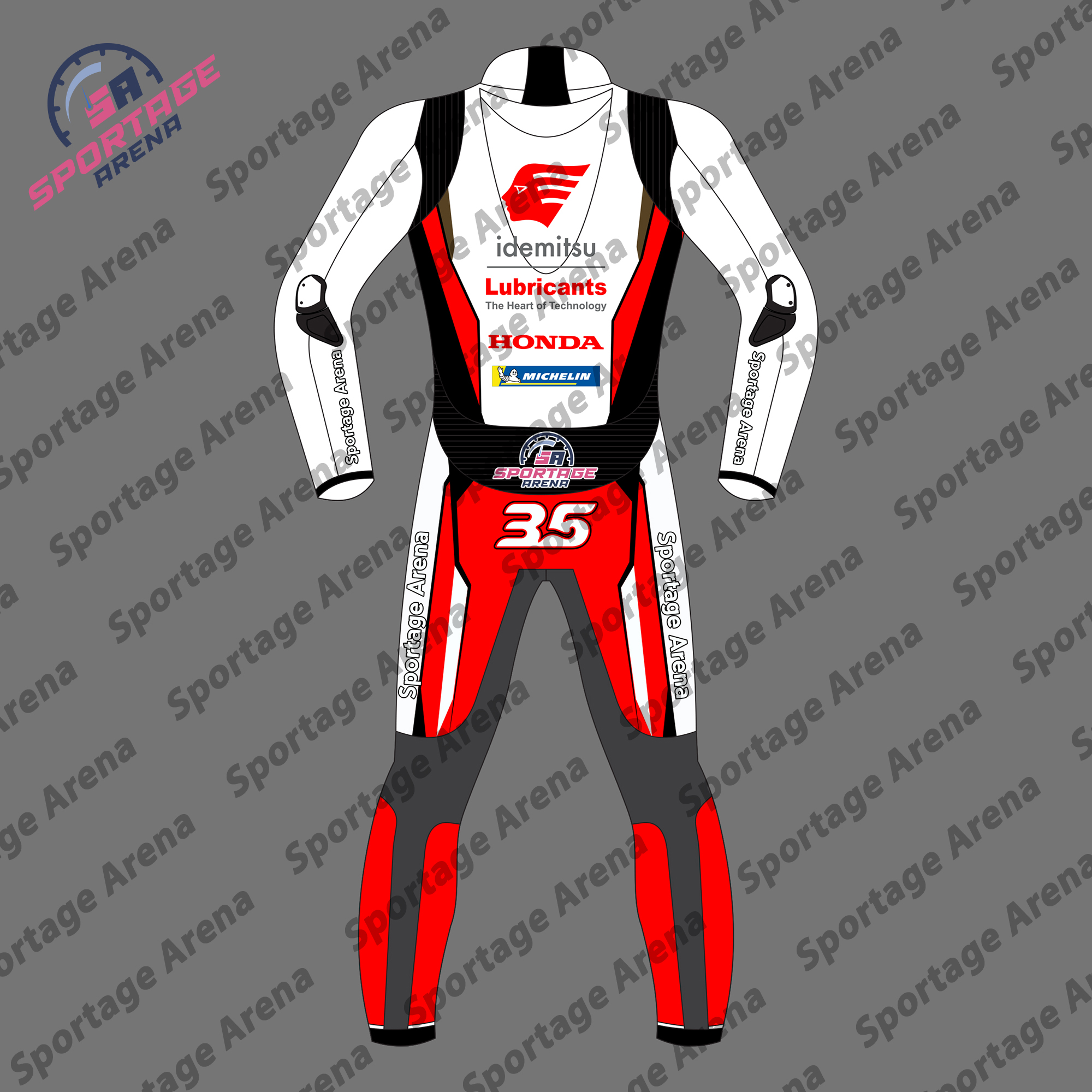 Somkiant Chantra LCR Honda 2025 Motorcycle Leather Racing Suit Back Somkiant Chantra LCR Honda 2025 Motorcycle Leather Racing Suit Back