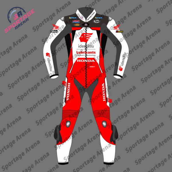 Somkiant Chantra LCR Honda 2025 Motorcycle Leather Racing Suit Front