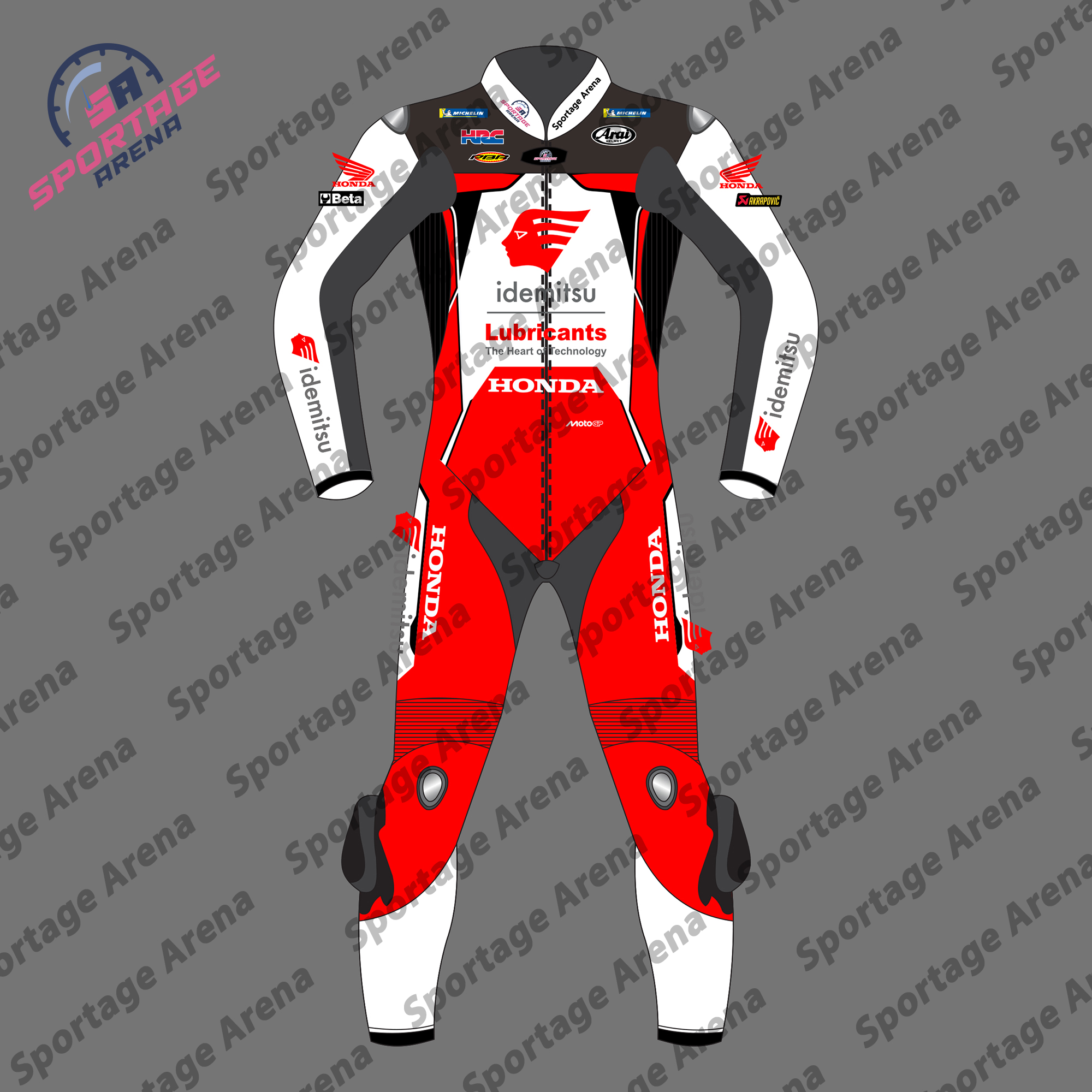 Somkiant Chantra LCR Honda 2025 Motorcycle Leather Racing Suit Front Somkiant Chantra LCR Honda 2025 Motorcycle Leather Racing Suit Front