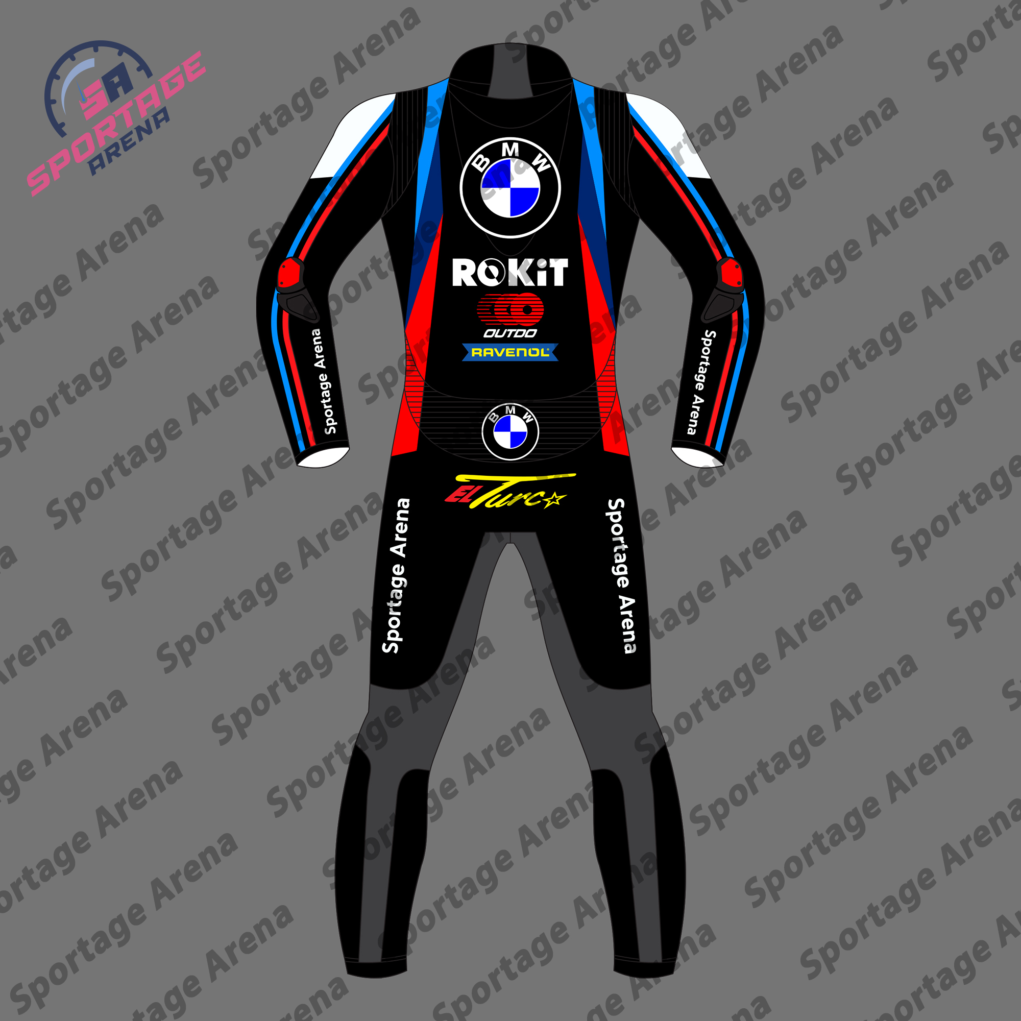 Toprak Razgatlioglu BMW Rokit 2025 Motorbike Leather Racing Suit Back Toprak Razgatlioglu BMW Rokit 2025 Motorbike Leather Racing Suit Back