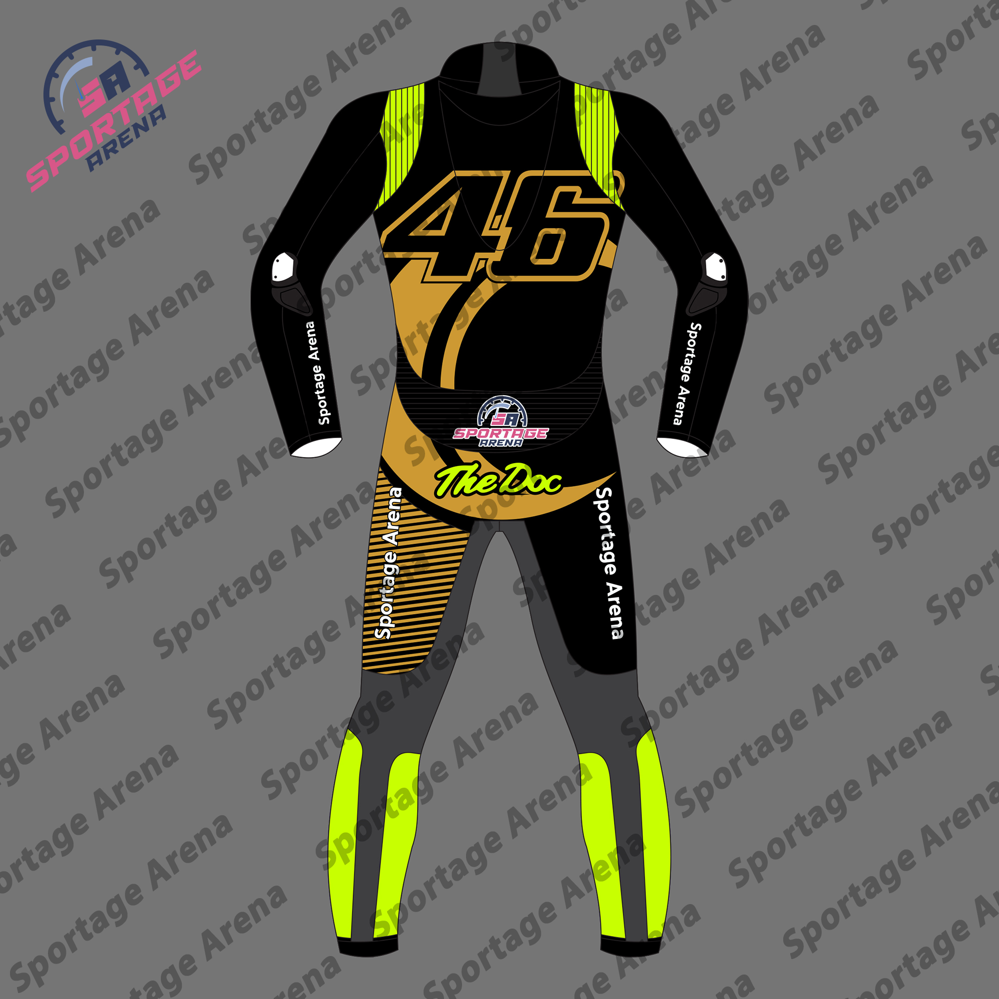 Valentino Rossi 46th Birthday MotoGP 2025 Motorcycle Leather Race Suit Back Valentino Rossi 46th Birthday MotoGP 2025 Motorcycle Leather Race Suit Back