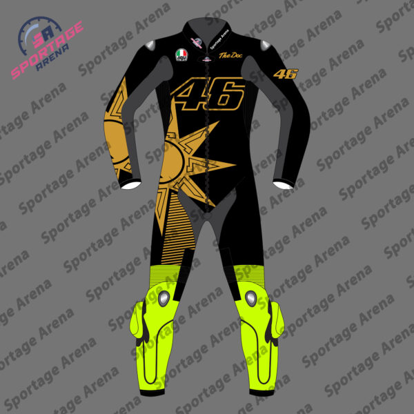 Valentino Rossi 46th Birthday MotoGP 2025 Motorcycle Leather Race Suit Front