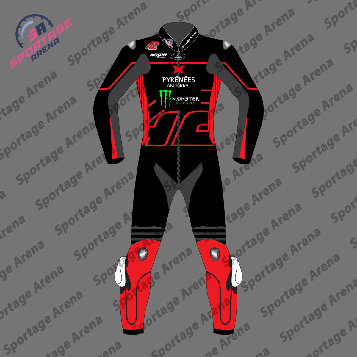 Alex Rins LCR Honda 2023 Winter Test Race Leather Suit Front