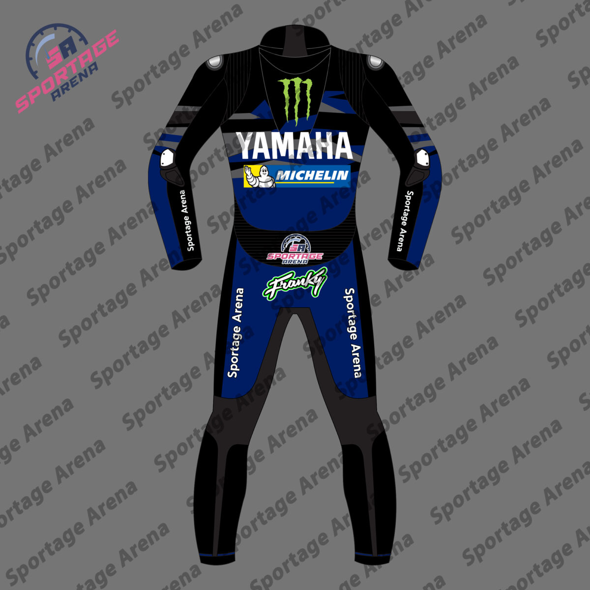Fabio Quartararo Yamaha MotoGP 2023 Monster Energy Bike Race Suit Back